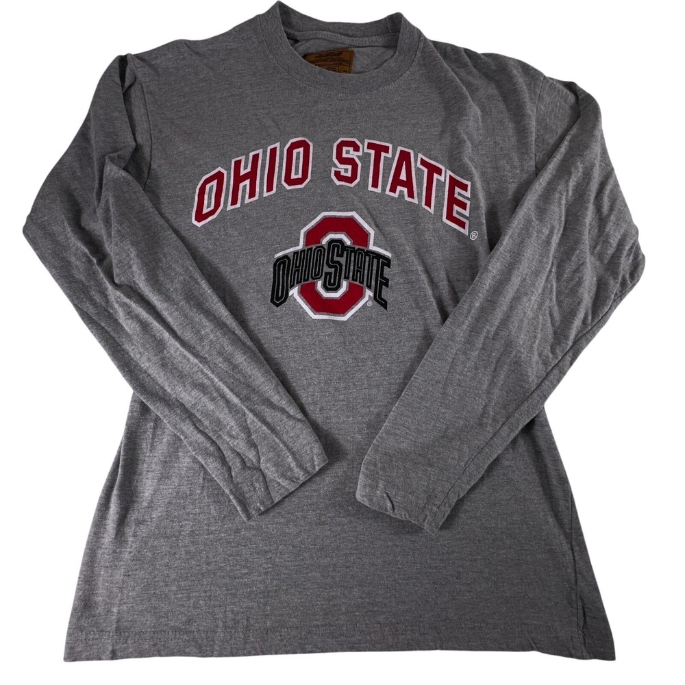 Ohio‎ State University Buckeyes T-Shirt Mens L Large Gray Big Ball Sports